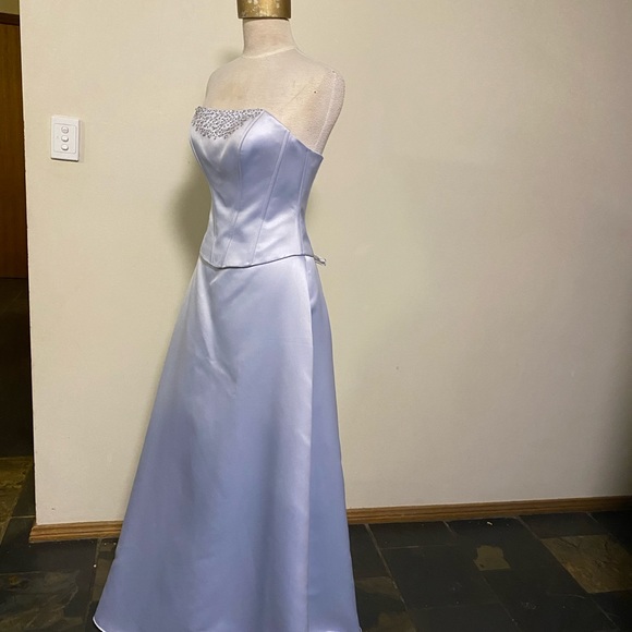 Ice Blue Bridal or Formal Corset Style Gown size 10 - Picture 3 of 13